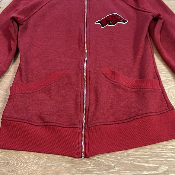 Colosseum Athletics Arkansas Razorbacks Ladies Full Zip Fleece Jacket - Picture 6 of 8